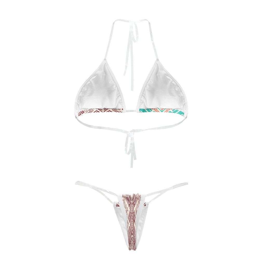 Maillot 2 Pièces Femme | Asymétrique Corail | Nanayé