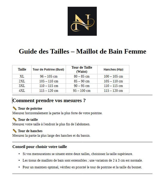 Maillot de Bain 2 pièces Sur-Mesure Grandes Tailles | Nanayé