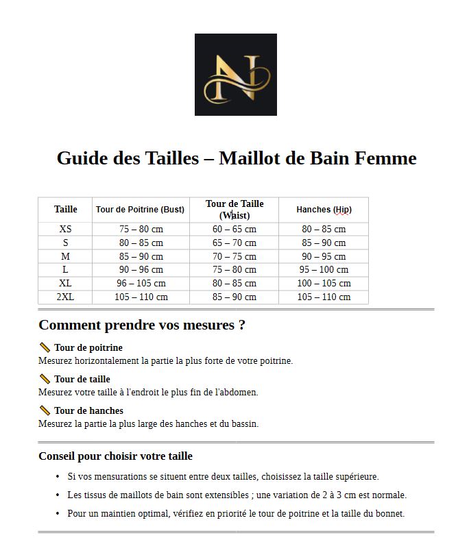 Maillot 1 pièce Femme | personnalisable avec notre styliste | Nanayé Modèle 12