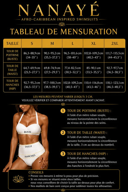 Maillot 2 Pièces Femme | Bikini Taille Haute Olive et Terracotta | Nanayé
