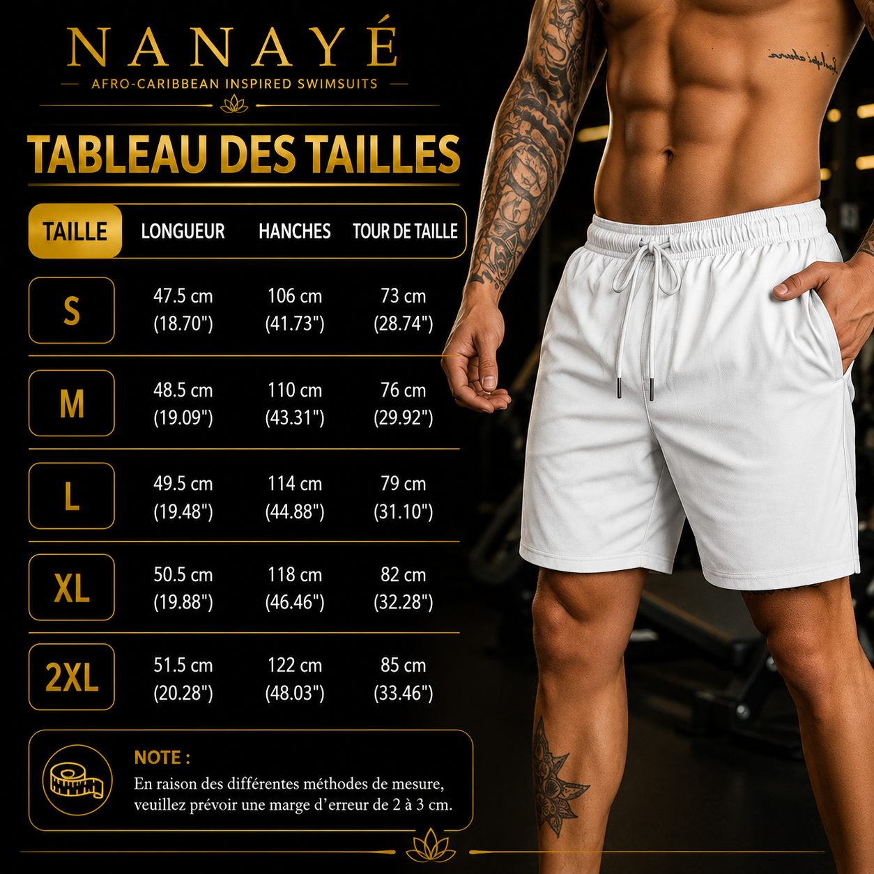 Bermuda de Bain Homme | Motifs Ethniques Bordeau | Nanayé
