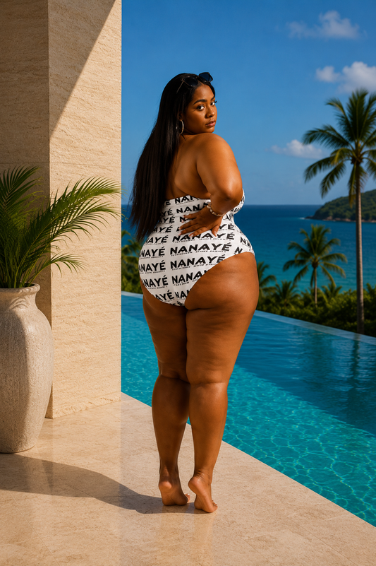 Maillot Une Pièce Monogramme Dos Nu | Nanayé