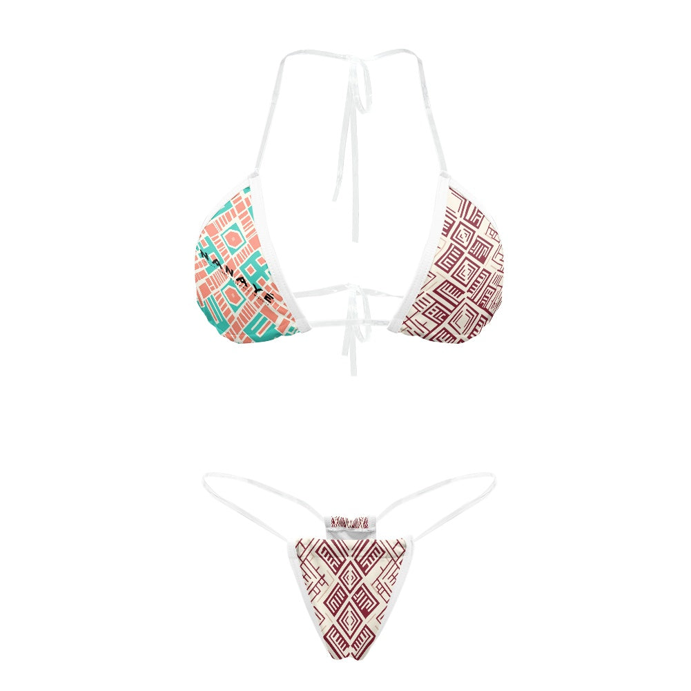Maillot 2 Pièces Femme | Asymétrique Corail | Nanayé