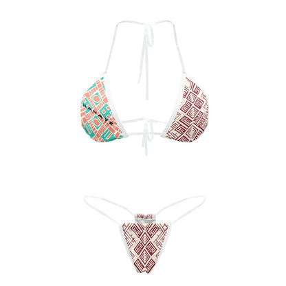 Maillot 2 Pièces Femme | Asymétrique Corail | Nanayé