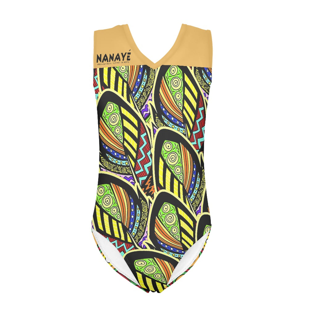 Maillot de Bain 1 Pièce Fille | Afro Pop Junior | Nanayé