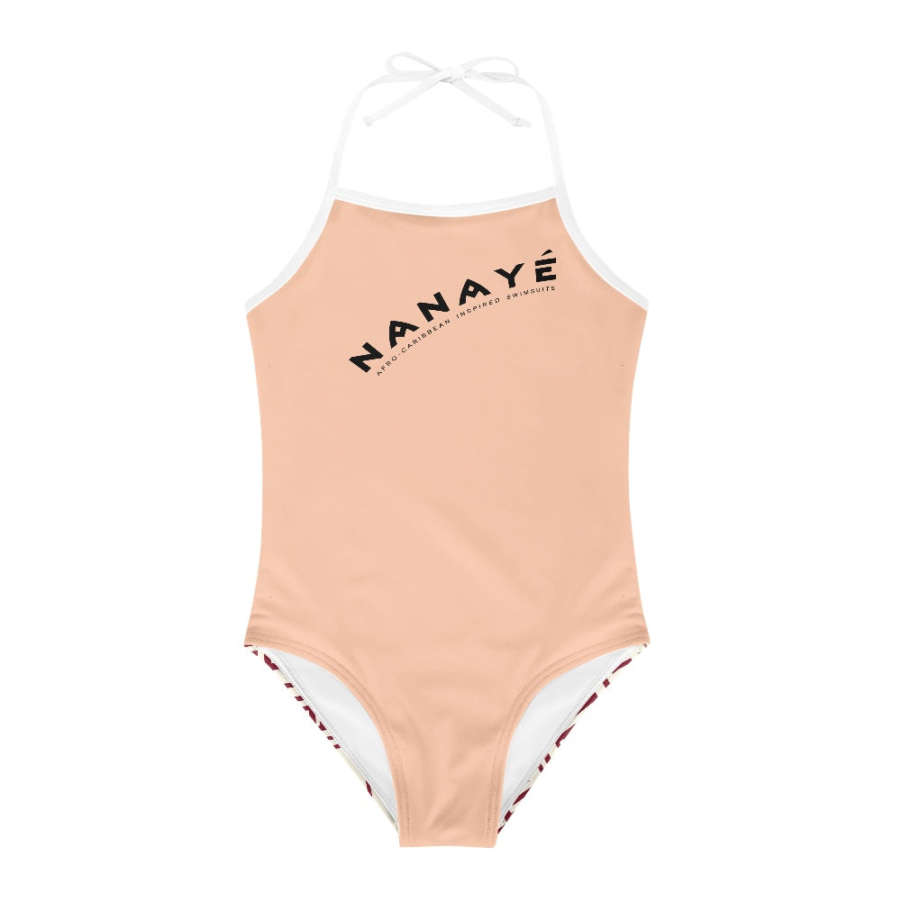 Maillot de Bain 1 Pièce Fille | Terracotta Labyrinth Junior | Nanayé