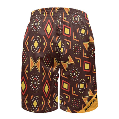 Bermuda de Bain Homme | Motifs Géométrique Marron | Nanayé