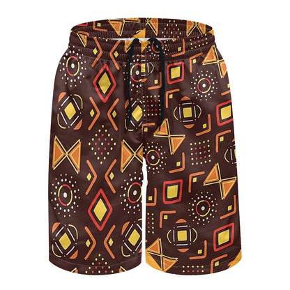 Bermuda de Bain Homme | Motifs Géométrique Marron | Nanayé