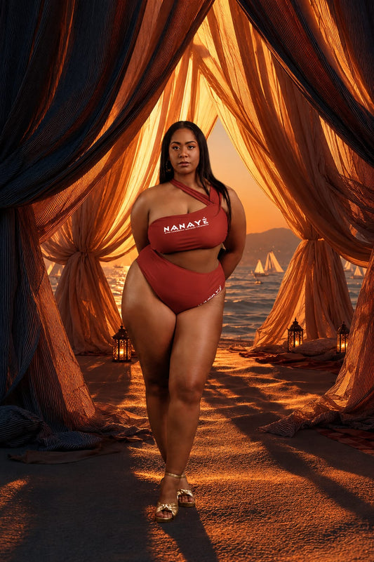 Ensemble 1 Pièce Asymétrique Taille Haute | Nanayé