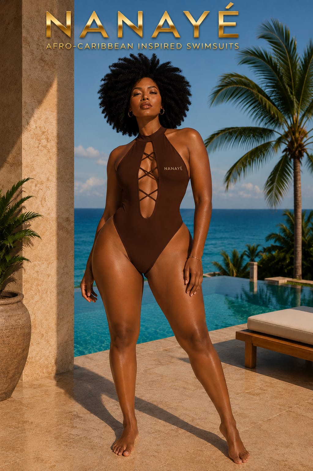 Maillot de Bain 1 pièce à lanières par Nanayé