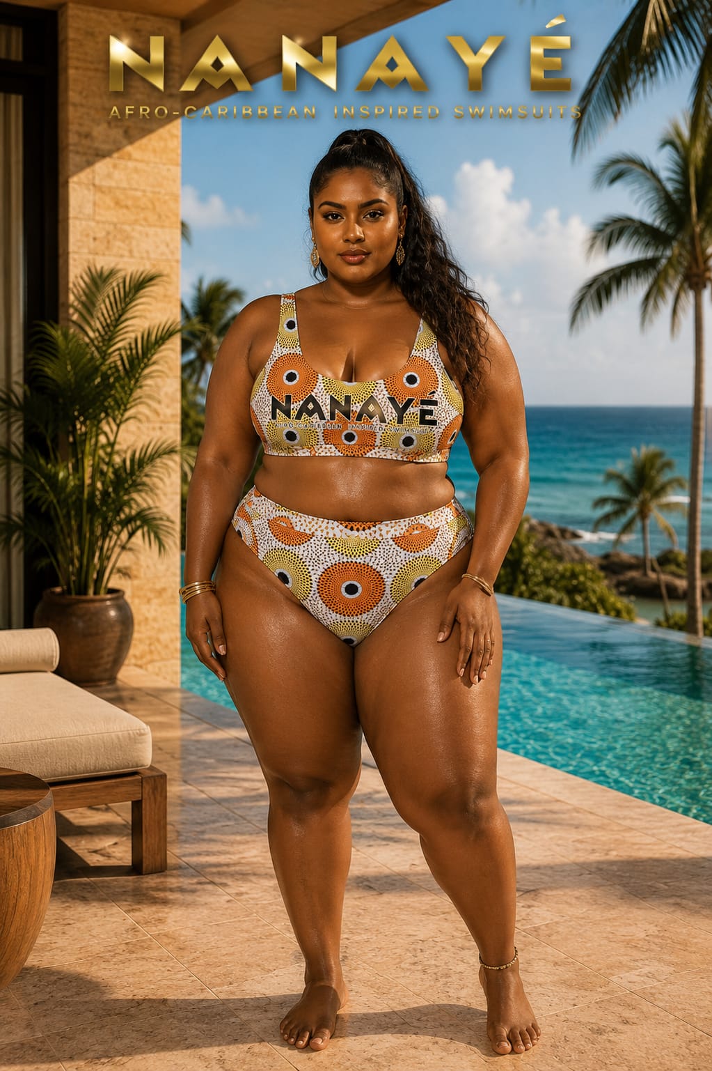 Maillot de Bain 2 pièces Géométrique par Nanayé