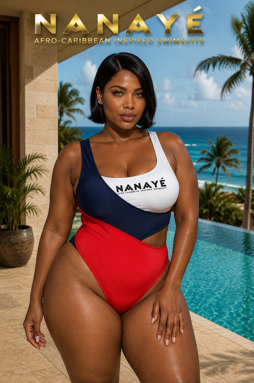 Maillot Une Pièce Tricolore Colorblock | Nanayé