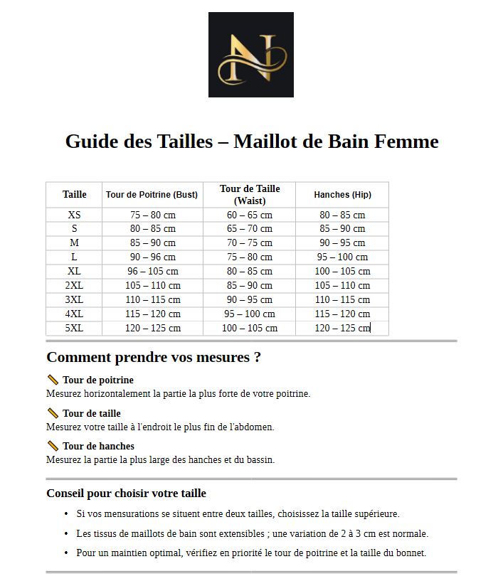 Maillot à confectionner avec notre styliste