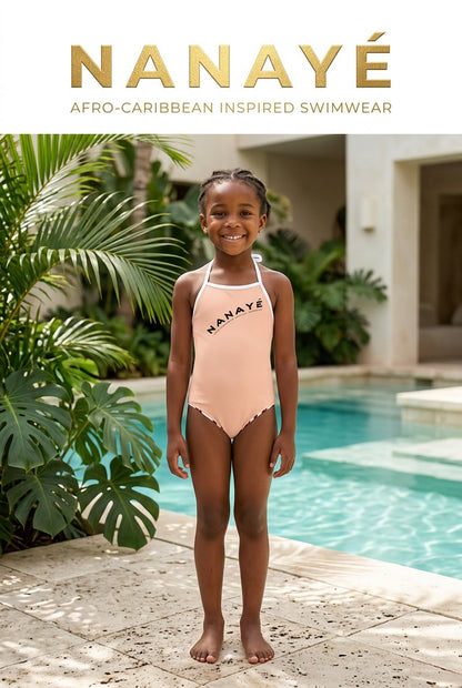 Maillot de Bain 1 Pièce Fille | Terracotta Labyrinth Junior | Nanayé